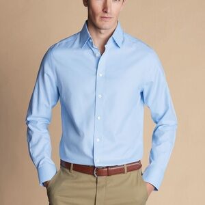 Charles Tyrwhitt Non-Iron Twill Shirt - Sky Blue